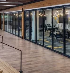 Glass Wall System Acousti-Clear Motorized